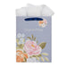 Christian Art Gifts Large Portrait Inspirational Gift Bag, Tag & Wrapping Tissue Paper Set for Women: Congratulations, Weddings, Graduations, Cute Satin Ribbon Handles, Pastel Blue Multicolor Floral