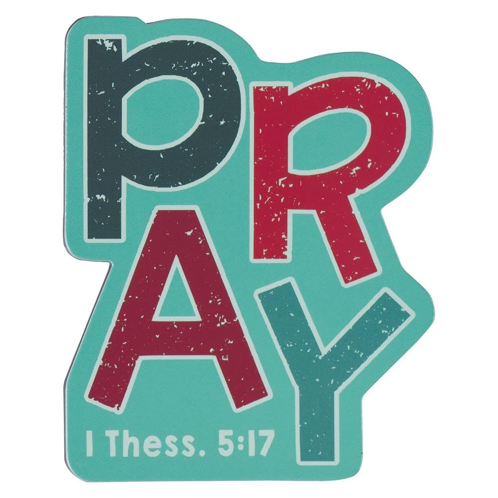 Christian Art Gifts Decorative, Relgious, Inspirational Men & Womens Bible Verse Fridge Magnet: Pray