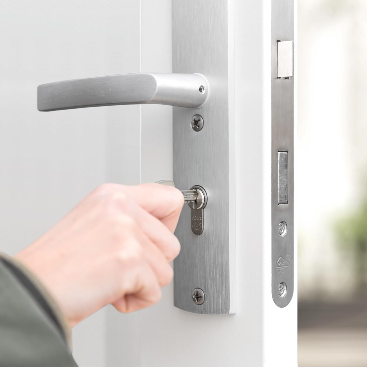 Axa Dubbel Cilinderslot - 30/30 Mm - Security - Veiligheidscilinder Vernikkeld - Skg2 - Incl. 9 Sleutels