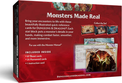 Dungeons & Dragons Reference Cards - Monsters (Animals and NPCs) | D&D Accessories (English Version