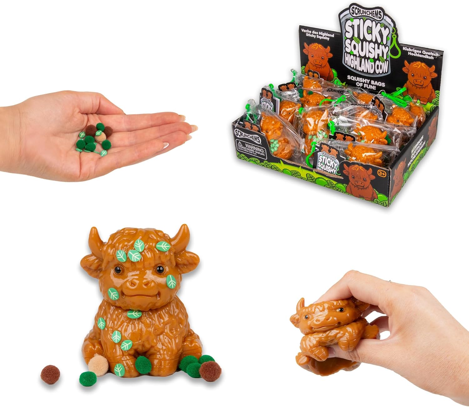 Scrunchems - Sticky Squishy Highland Cow (39165)
