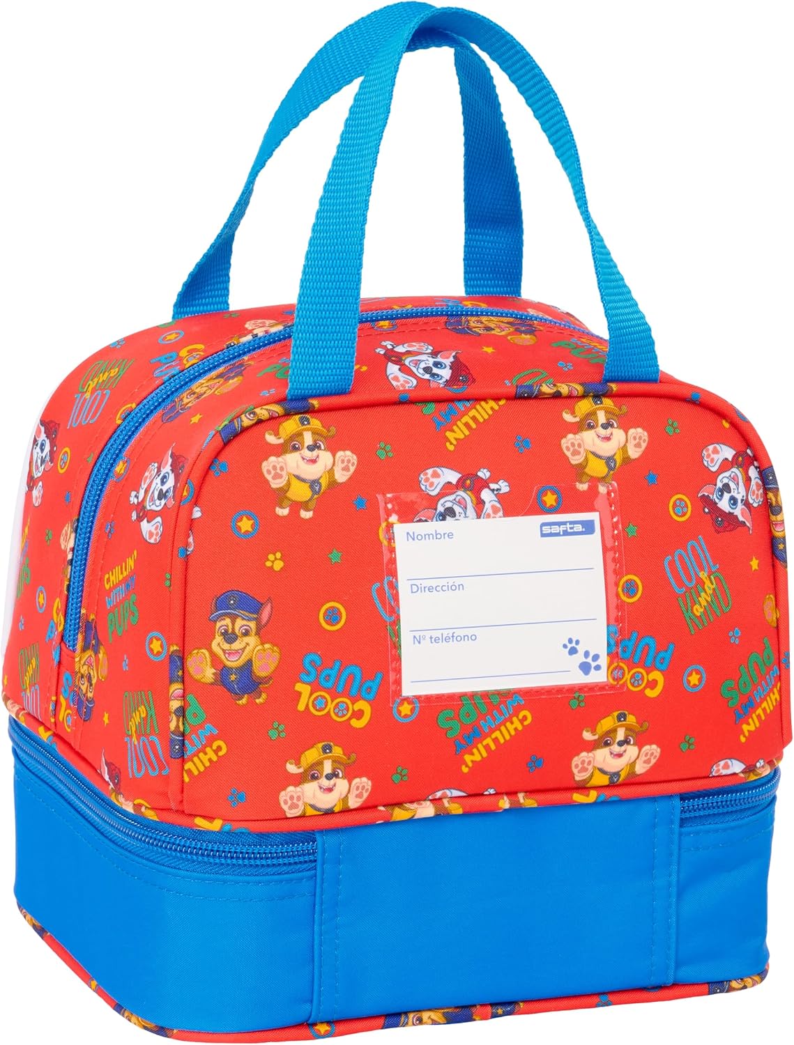 PAW PATROL COOL – Lunch Box, Pencil Case, Quality and Maximum Resistance, Meal Holder, Recreation, Snack and Breakfast, 20 x 15 x 20 cm, Red/Blue, M, Casual