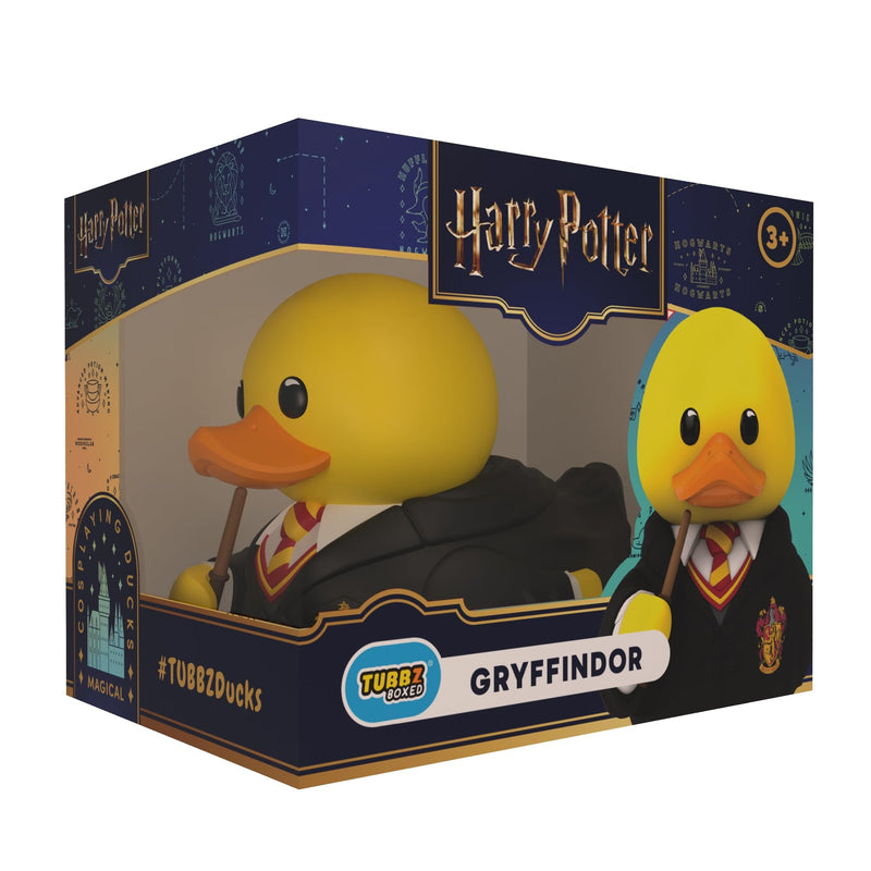 TUBBZ Harry Potter Gryffindor Rubber Duck CollectableToys 3.5" | display box with branding. Shelf-ready. For Harry Potter fans & Harry Potter Décor