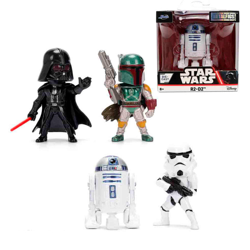 Jada Toys Star Wars Figure (1 Piece) - 1 of 4 Star Wars Metal Collectible Figures for Film Fans and Collectors Ages 8 and up, Random Selection, Approximately 6.5 cm