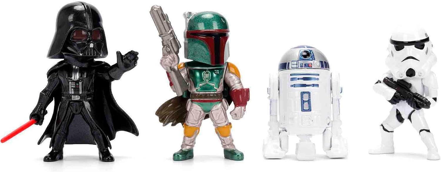 Jada Toys Star Wars Figure (1 Piece) - 1 of 4 Star Wars Metal Collectible Figures for Film Fans and Collectors Ages 8 and up, Random Selection, Approximately 6.5 cm