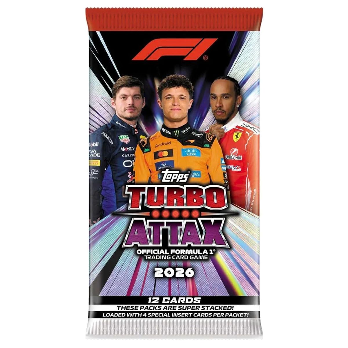 Topps Turbo Attax F1 2026 Officiële ruilkaartspelpakket | Formule 1 2026 Turbo Attax