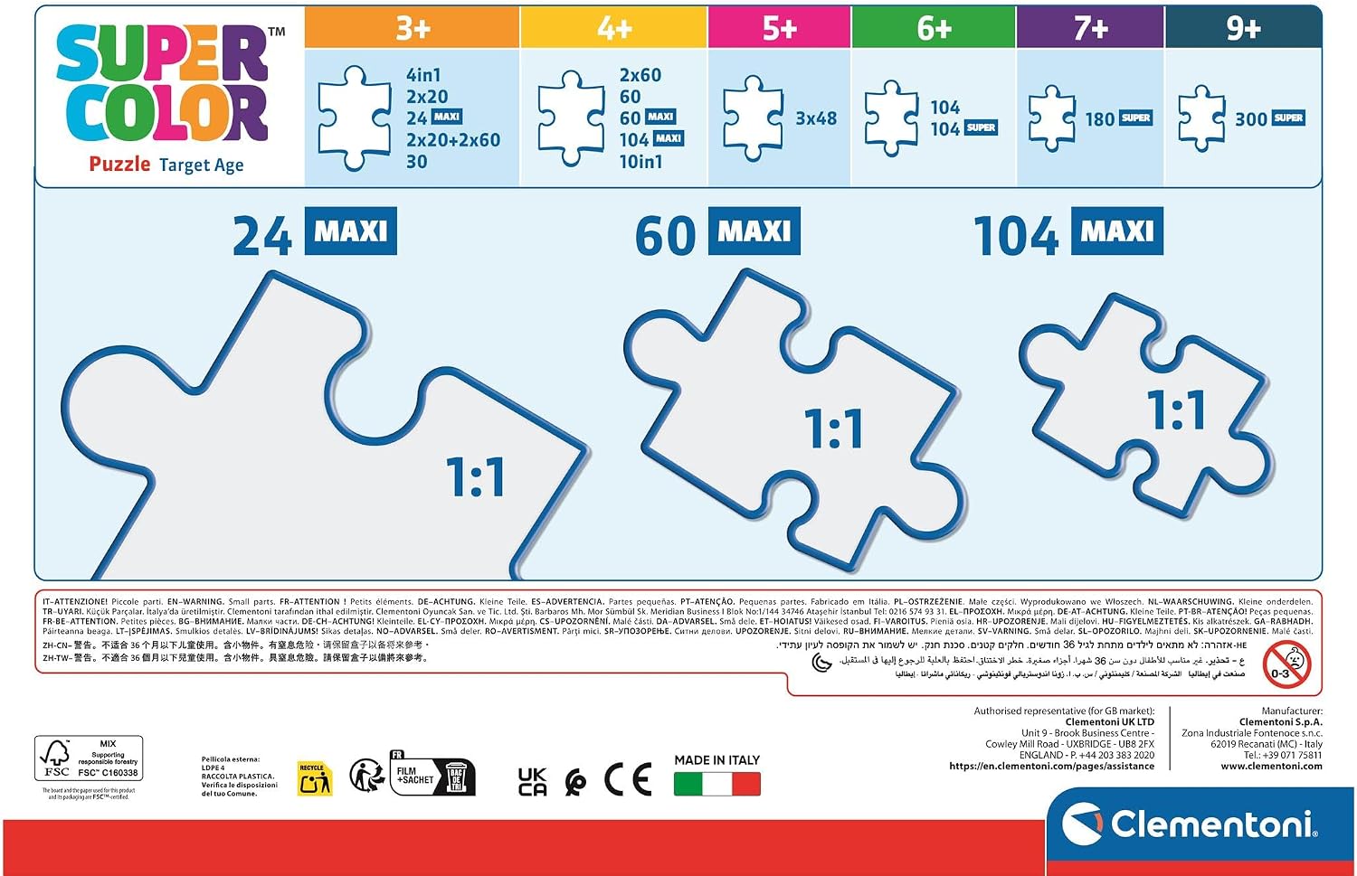 CLEMENTONI PZL 104 MAXI MICKEY MOUSE CLUB HOUSE 20-25018