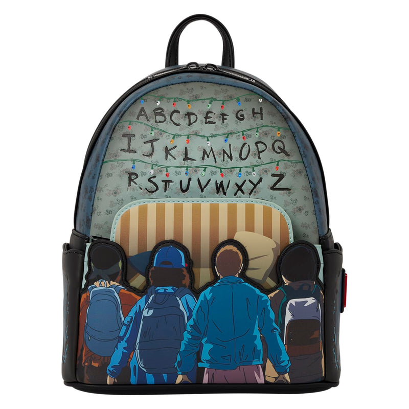 Loungefly Netflix: Stranger Things - Characters - 10th Anniversary - Light-Up Mini Backpack - Collectible Bags