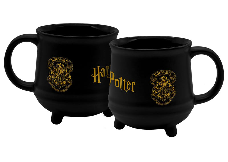 Tasse HP Hogwarts Wappen Kesseldesign 560ml | Harry Potter | Kaffee | Tee | Kakao| Becher | Keramiktasse | Keramikbecher | Geschenk | Geburtstag | Weihnachten | Kessel | Goldeffekt | Keramik
