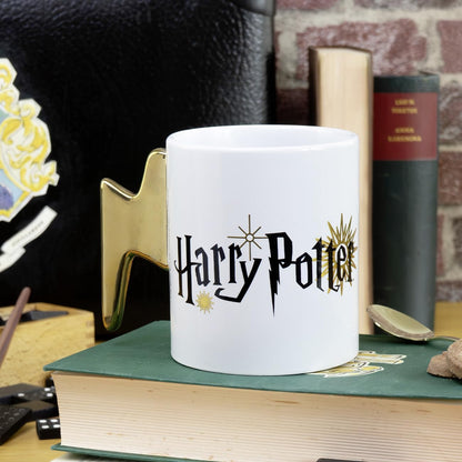Tasse HP Brille Blitzgriff 460ml | Harry Potter | Hogwarts | Kaffee | Tee | Kakao| Becher | Keramiktasse | Keramikbecher | Geschenk | Geburtstag | Weihnachten | Blitz | Goldeffekt | Keramik