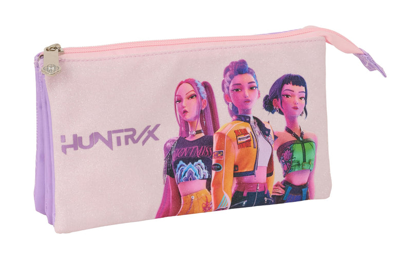 K-POP Demon Hunters – Iconic – Triple Pencil Case, Children's Pencil Case, Ideal for School Ages, Comfortable and Versatile, Resistance, 22 x 3 x 12 cm