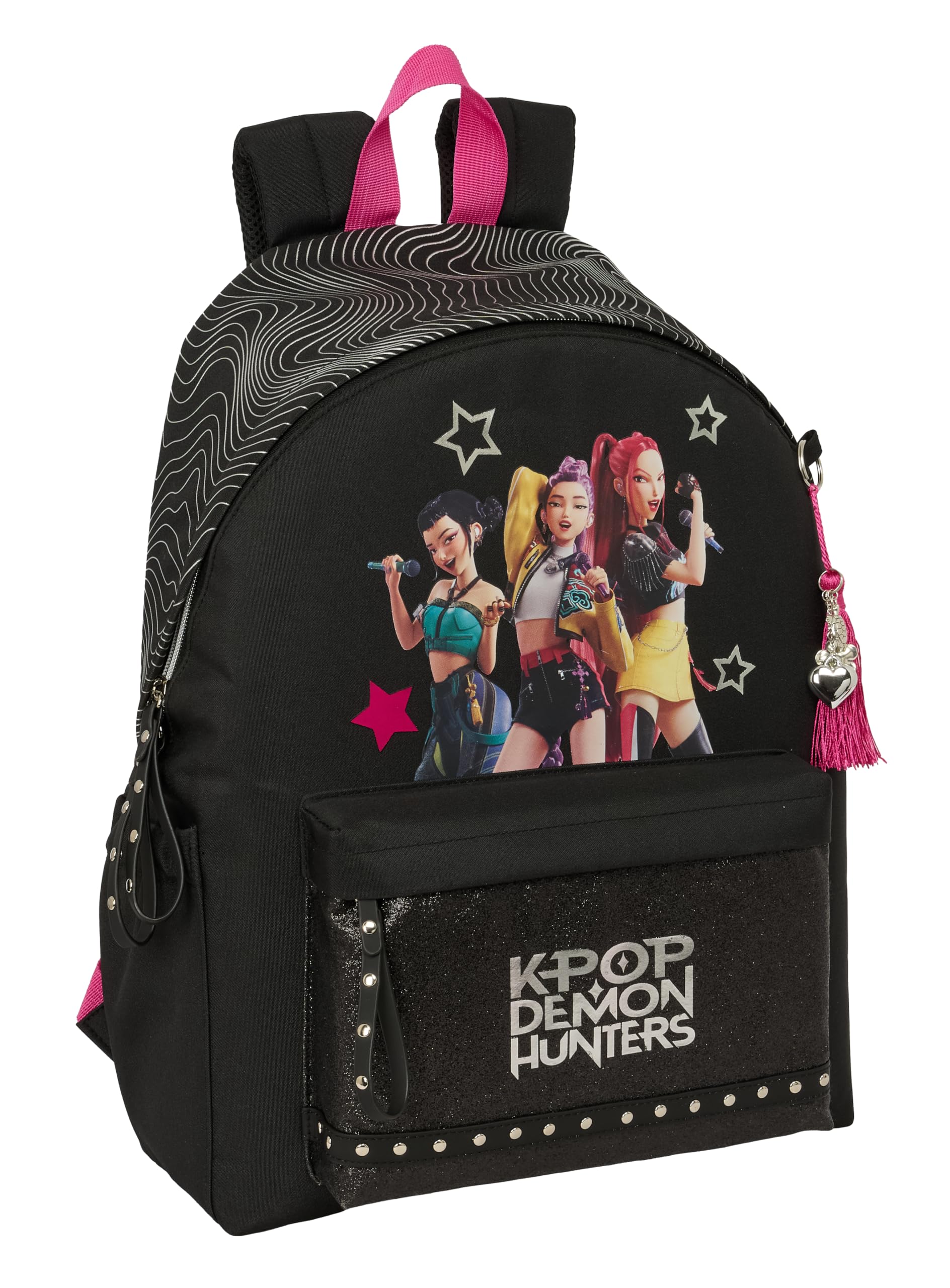 K-POP Demon Hunters - ENERGY - Laptop Backpack 14.1", Ideal for Young People of Different Ages, Comfortable and Versatile, Resistance, 31x13x43cm
