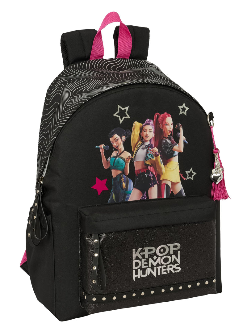 K-POP Demon Hunters - ENERGY - Laptop Backpack 14.1", Ideal for Young People of Different Ages, Comfortable and Versatile, Resistance, 31x13x43cm