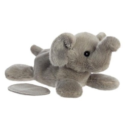 AURORA - 33401 - Shoulderkins Ella Elephant Soft Toy -15cm - Grey - Fun Buddy that Can Go Everywhere with You - Perfect for Kids 1+ Year - Ideal for Birthdays, Gifts or any occasion