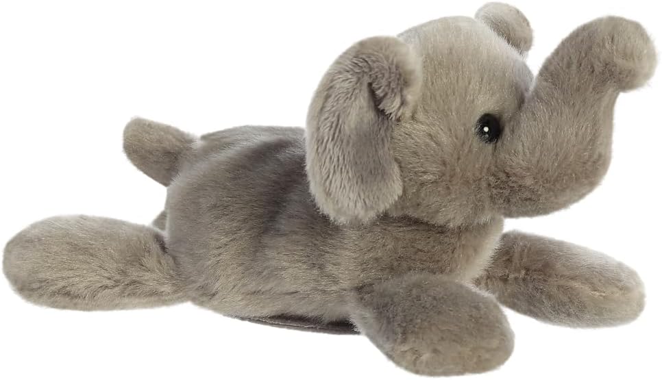 AURORA - 33401 - Shoulderkins Ella Elephant Soft Toy -15cm - Grey - Fun Buddy that Can Go Everywhere with You - Perfect for Kids 1+ Year - Ideal for Birthdays, Gifts or any occasion
