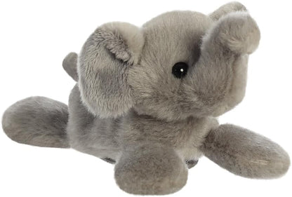 AURORA - 33401 - Shoulderkins Ella Elephant Soft Toy -15cm - Grey - Fun Buddy that Can Go Everywhere with You - Perfect for Kids 1+ Year - Ideal for Birthdays, Gifts or any occasion