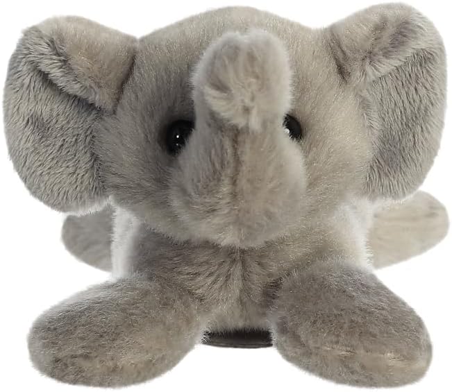 AURORA - 33401 - Shoulderkins Ella Elephant Soft Toy -15cm - Grey - Fun Buddy that Can Go Everywhere with You - Perfect for Kids 1+ Year - Ideal for Birthdays, Gifts or any occasion
