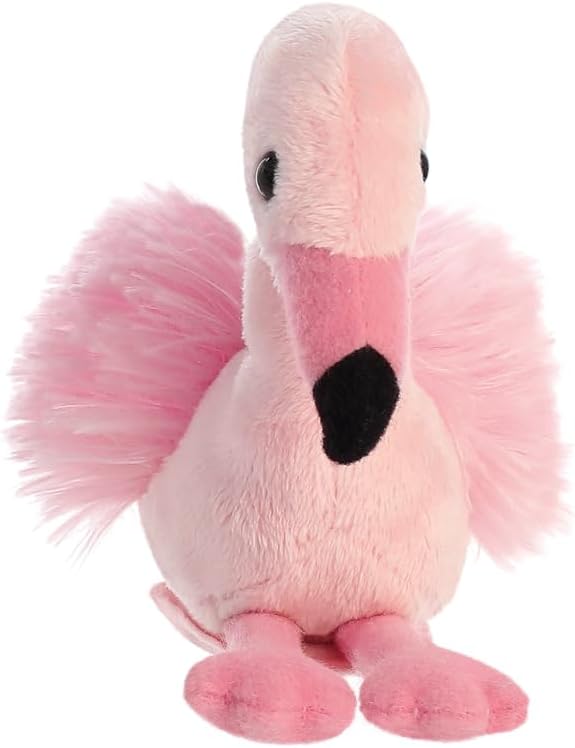 AURORA - 33405 - Shoulderkins Fay Flamingo Soft Toy - 15cm - Pink - Fun Buddy that Can Go Everywhere with You - Perfect for Kids 1+ Year - Ideal for Birthdays, Gifts or any occasion