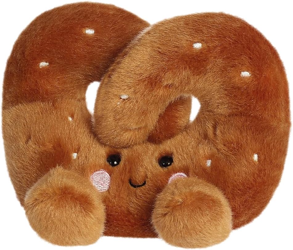 AURORA - 33885 – Palm Pals Twist Brezel 13 cm weiches Spielzeug – lustiges Sammlerstück Plüsch für Kinder und Erwachsene Sammler – perfekt für Geburtstage, Geschenke oder jeden Anlass – Braun