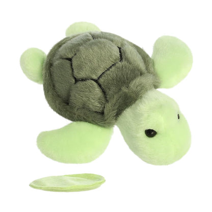 AURORA - 34382 - Shoulderkins Saavy Sea Turtle Plüschtier - 15 cm - Grün - Fun Buddy der überall mit Ihnen hin gehen kann - Perfekt für Kinder ab 1 Jahr - Ideal für Geburtstage, Geschenke oder jeden