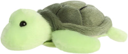AURORA - 34382 - Shoulderkins Saavy Sea Turtle Plüschtier - 15 cm - Grün - Fun Buddy der überall mit Ihnen hin gehen kann - Perfekt für Kinder ab 1 Jahr - Ideal für Geburtstage, Geschenke oder jeden