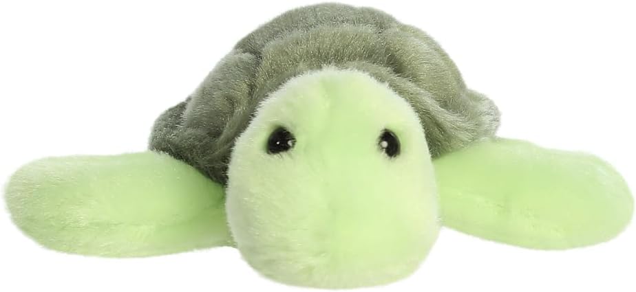 AURORA - 34382 - Shoulderkins Saavy Sea Turtle Plüschtier - 15 cm - Grün - Fun Buddy der überall mit Ihnen hin gehen kann - Perfekt für Kinder ab 1 Jahr - Ideal für Geburtstage, Geschenke oder jeden