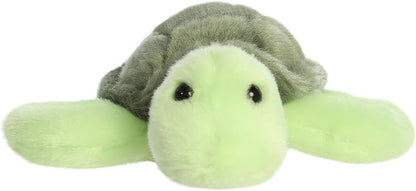 AURORA - 34382 - Shoulderkins Saavy Sea Turtle Plüschtier - 15 cm - Grün - Fun Buddy der überall mit Ihnen hin gehen kann - Perfekt für Kinder ab 1 Jahr - Ideal für Geburtstage, Geschenke oder jeden