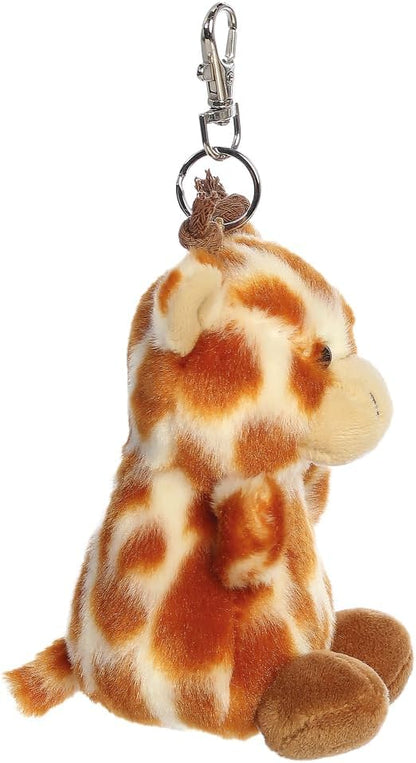 AURORA - 34448 – Palmenfreunde Safara-Giraffe, zum Anklippen, 10 cm, Plüschtier – lustiges Sammelplüsch für Kinder und Erwachsene – perfekt für Geburtstage, Geschenke oder jeden Anlass – Orange