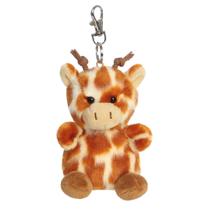 AURORA - 34448 – Palmenfreunde Safara-Giraffe, zum Anklippen, 10 cm, Plüschtier – lustiges Sammelplüsch für Kinder und Erwachsene – perfekt für Geburtstage, Geschenke oder jeden Anlass – Orange