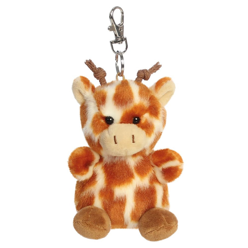 AURORA - 34448 – Palmenfreunde Safara-Giraffe, zum Anklippen, 10 cm, Plüschtier – lustiges Sammelplüsch für Kinder und Erwachsene – perfekt für Geburtstage, Geschenke oder jeden Anlass – Orange