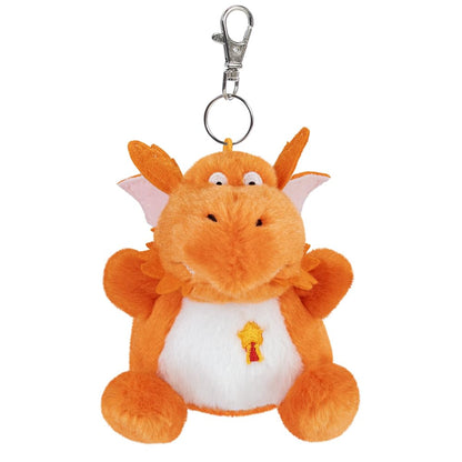 AURORA - 61682 - ZOG Palm Pals Clip-On Soft Toy - 10cm - Orange - Fun Collectable Plush for Kids and Adult Collectors - Perfect for Birthdays, Gifts or any occasion