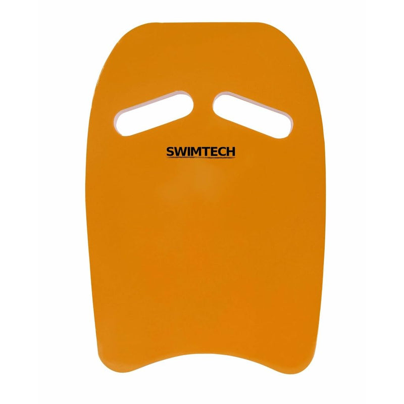 SWIMTECH Dual-Grip Kickboard, Foam Swim Training Aid, Fluo Orange | With dual grips for kick technique, leg-strength drills and pool lessons
