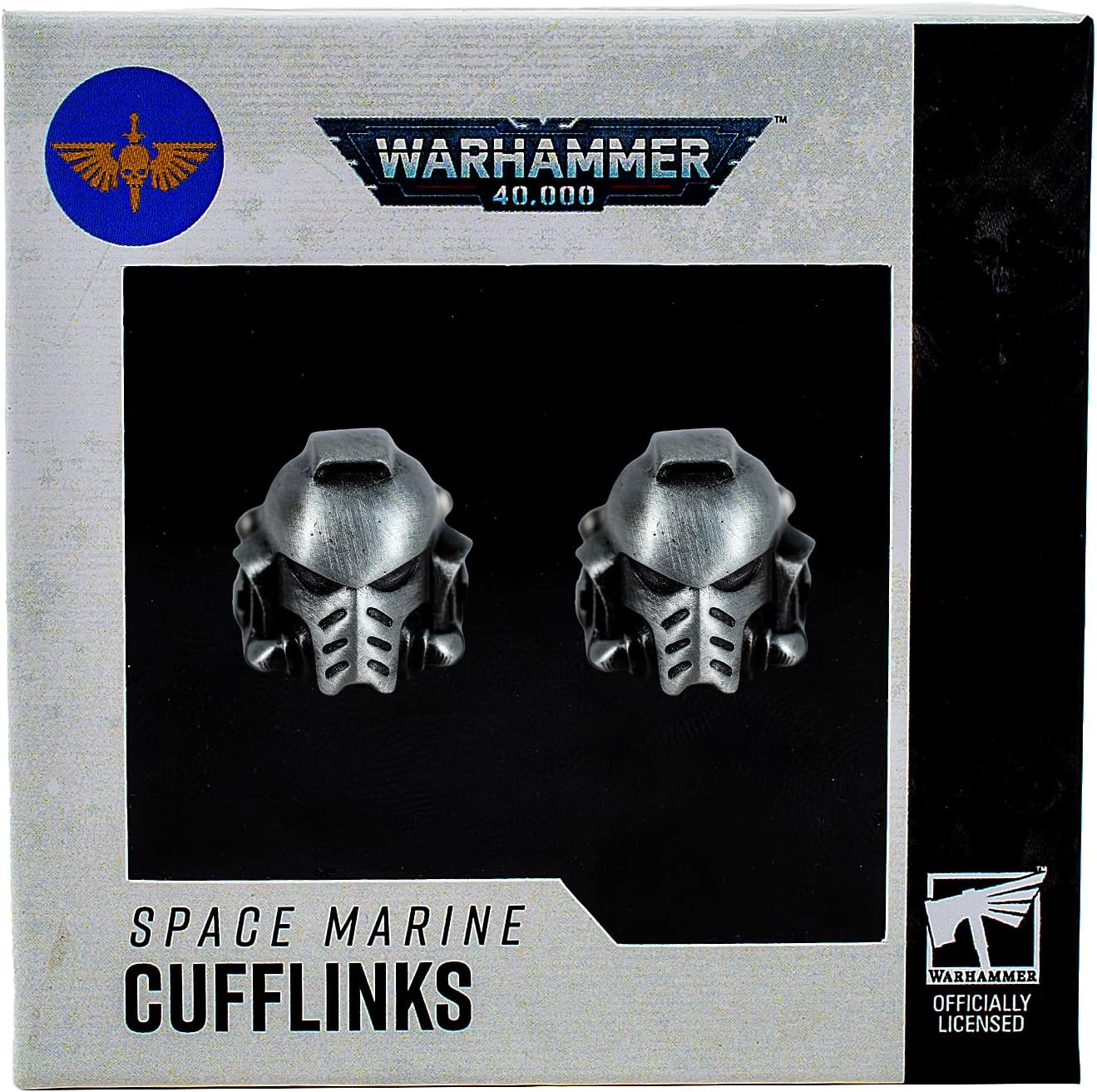 Warhammer 40.000 Space Marine Symbol Manschettenknöpfe - Offiziell lizenziertes Premium Metall Design Geschenk Schmuck, Einheitsgröße, Zink, Kein Edelstein