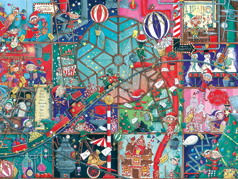 Ravensburger Elf Factory Jigsaw 1500 Pieces | Christmas Puzzle for Adults & Families | Premium Quality with Festive Elf Workshop Scene