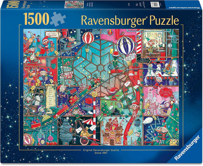 Ravensburger Elf Factory Jigsaw 1500 Pieces | Christmas Puzzle for Adults & Families | Premium Quality with Festive Elf Workshop Scene