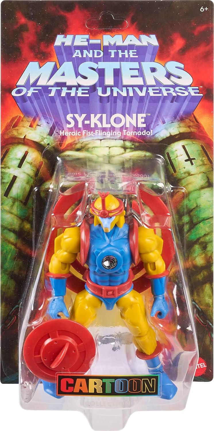 Masters of the Universe Origins 200X Sy-Klone 5.5in Action Figure | MOTU Cartoon Collection Figure, 1980s TV Inspired Human Tornado with Lenticular Chest Design, Heroic Warrior
