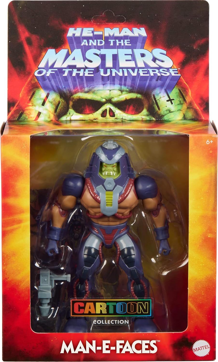 Masters of the Universe Origins 200X Man-E-Faces Action Figure | MOTU Cartoon Collection Hero 5.5 Inch Figure, 1980s TV Inspired with Rotating Head Feature