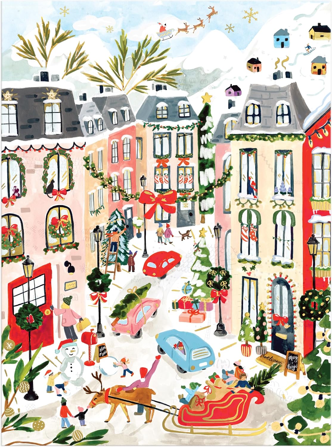 Merriest Village 1000 Piece Foil Puzzle