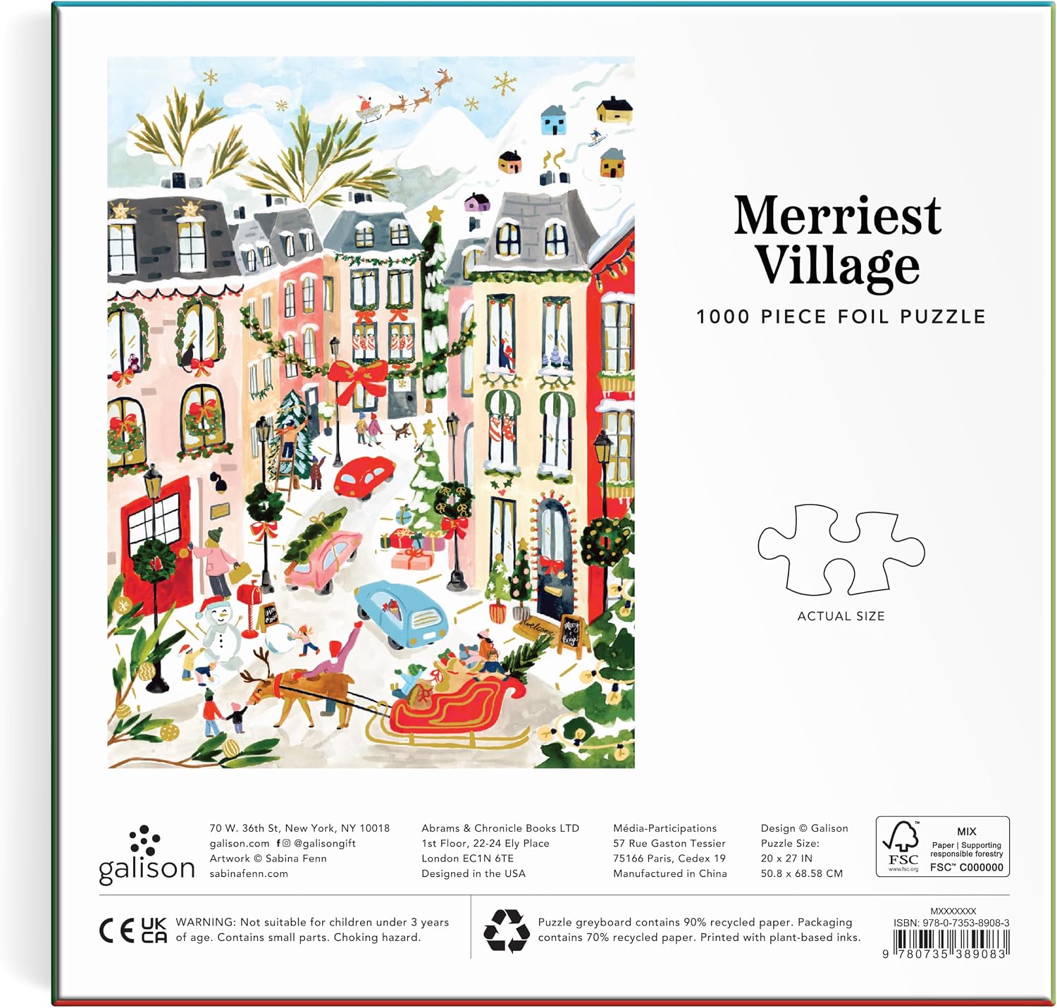 Merriest Village 1000 Piece Foil Puzzle