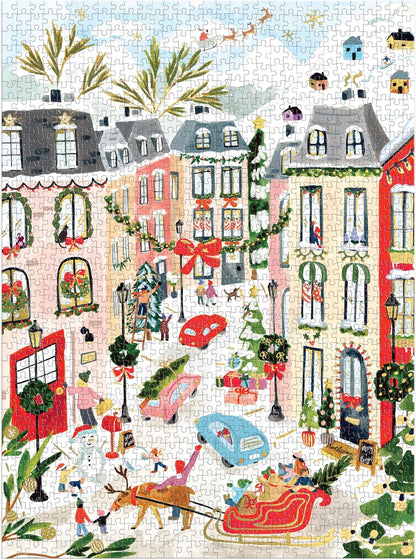 Merriest Village 1000 Piece Foil Puzzle