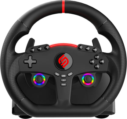 Subsonic Superdrive 270 GT Racing Wheel Xbox Series Switch 2/Switch PS4 PC | Steering Wheel, Dual Joysticks, Pedals, Gear Shifter for GTA 6 & Farming Simulator - Vibration, Diameter 27 cm, Rotation 270°