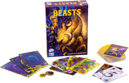 Pandasaurus Games | Beasts | Cooperative Number Climbing Suit Selection Obstacle Cards Logic Strategy Card Game | 2 To 6 Players | 20 To 30 Minutes