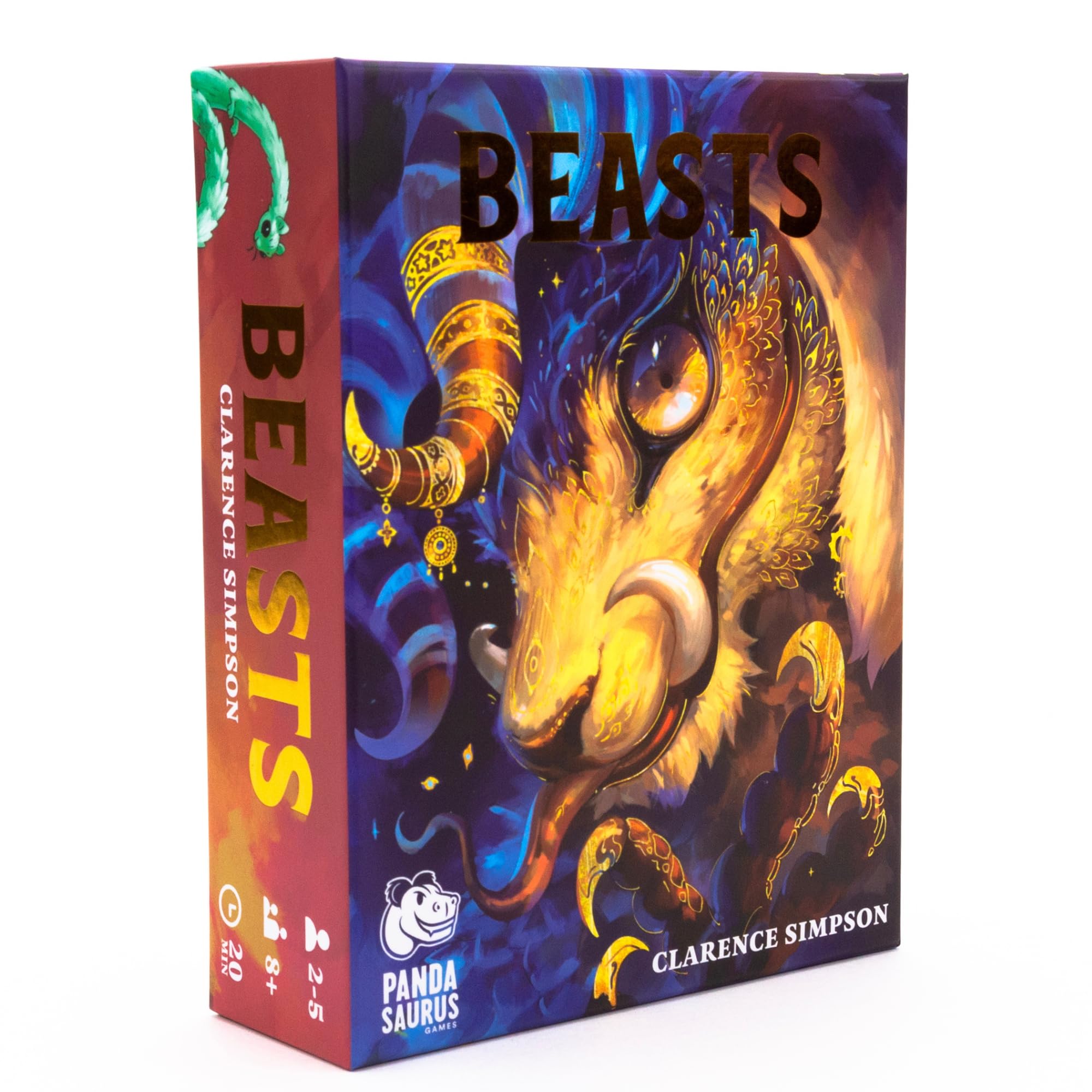 Pandasaurus Games | Beasts | Cooperative Number Climbing Suit Selection Obstacle Cards Logic Strategy Card Game | 2 To 6 Players | 20 To 30 Minutes