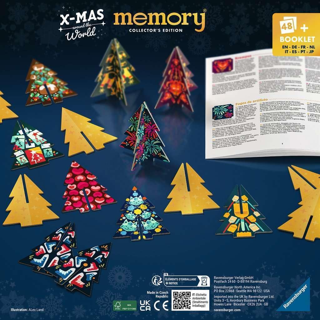 Ravensburger 22350 Collector's Memory® Christmas - The World-Renowned Memory Game with Christmas Trees to Stand Up