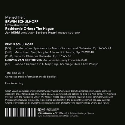 Erwin Schulhoff: Menschheit - Orchestral Works