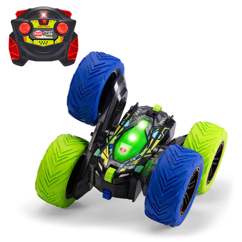 Dickie Toys - RC Auto Cyber Flip (22 cm) - op afstand bestuurde auto vanaf 6 jaar met 360° stunts en licht, Remote Control Car voor kinderen, 12 km/h, incl. 2,4 GHz afstandsbediening en batterijen