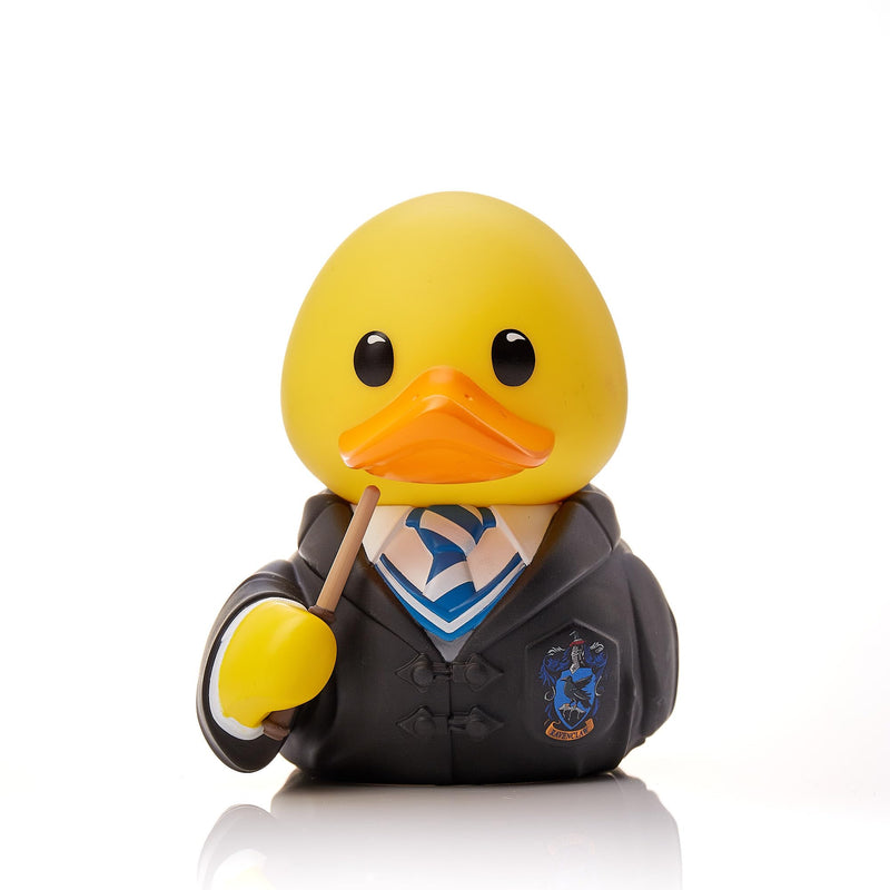 TUBBZ Harry Potter Hufflepuff Gummiente Vinyl Spielzeug Sammlerfigur 3.5cm | Offizielles Merchandise zur Harry Potter bücher, Hufflepuff Vinylfigur Ente mit Zauberstab & Badewanne.Geschenk & dekor
