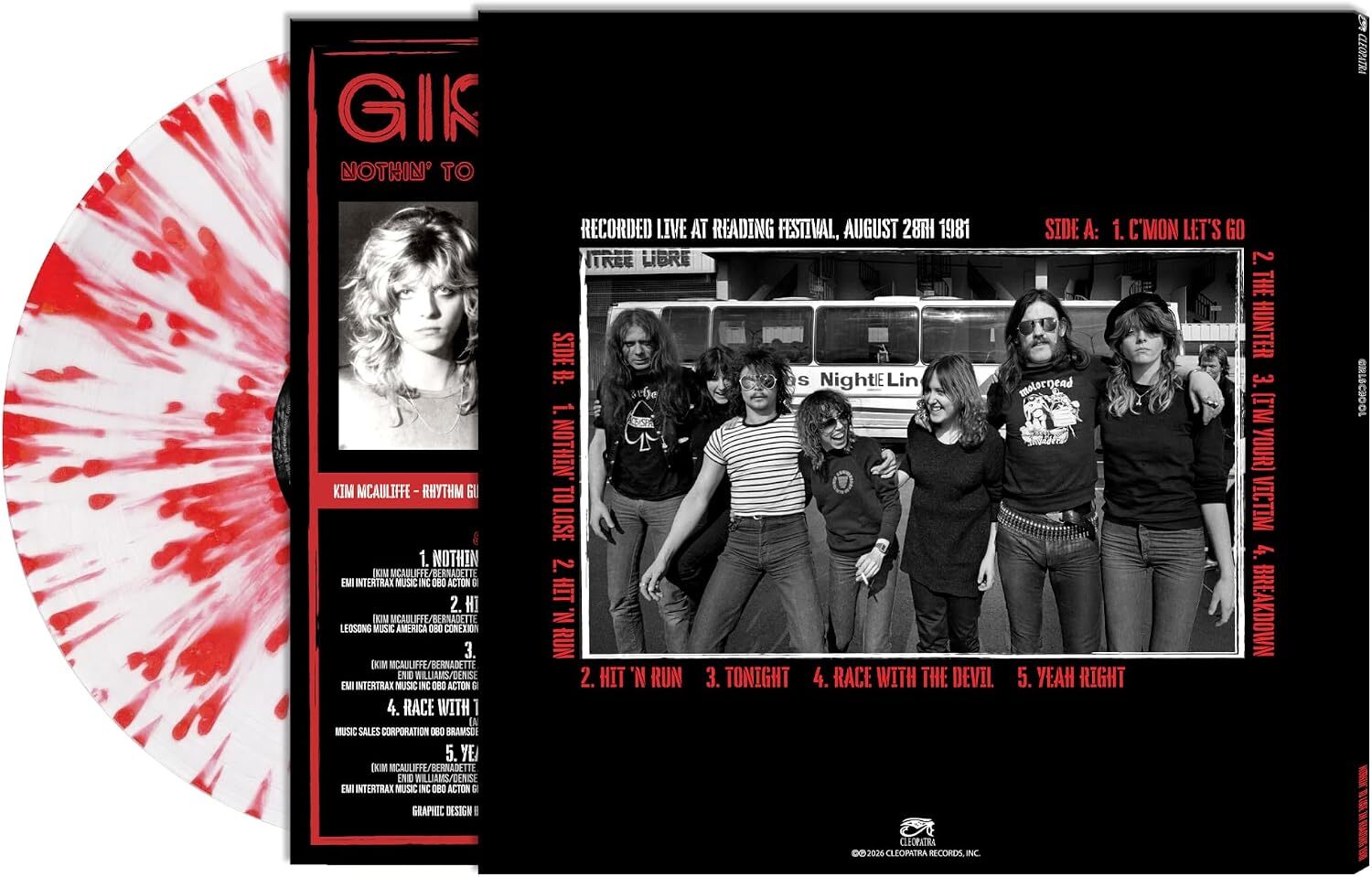 Nothin` To Lose In Reading 1981Red White Splatter