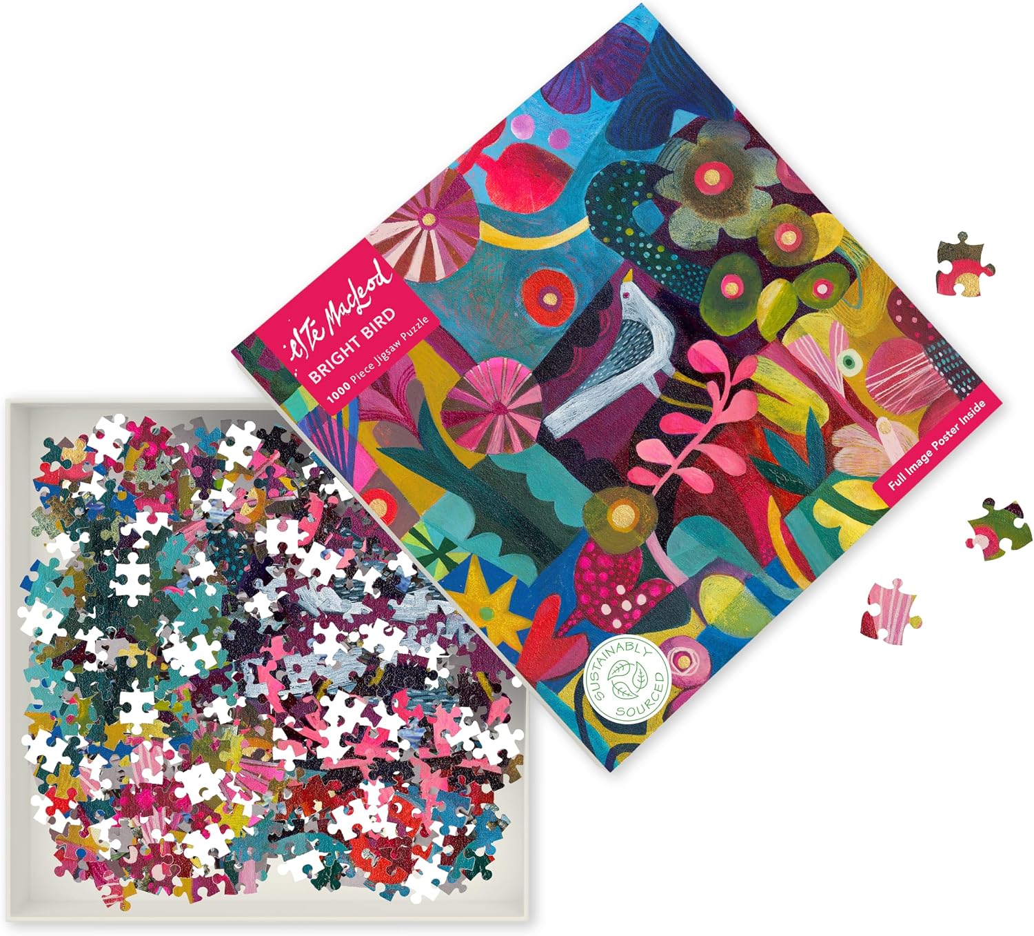 Adult Sustainable Jigsaw Puzzle Esté MacLeod: Bright Bird: 1000-pieces. Ethical, Sustainable, Earth-friendly