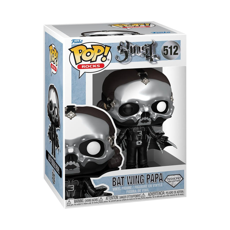 Funko POP! Rocks: Ghost - Bat Wing Papa (Diamond Glitter) | Official Merch - Collectable Vinyl Figurine for Shelf Display - Birthday Gift Idea for Fans and Collectors